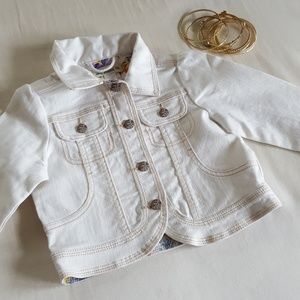 NWT Route 66 White Jean Jacket